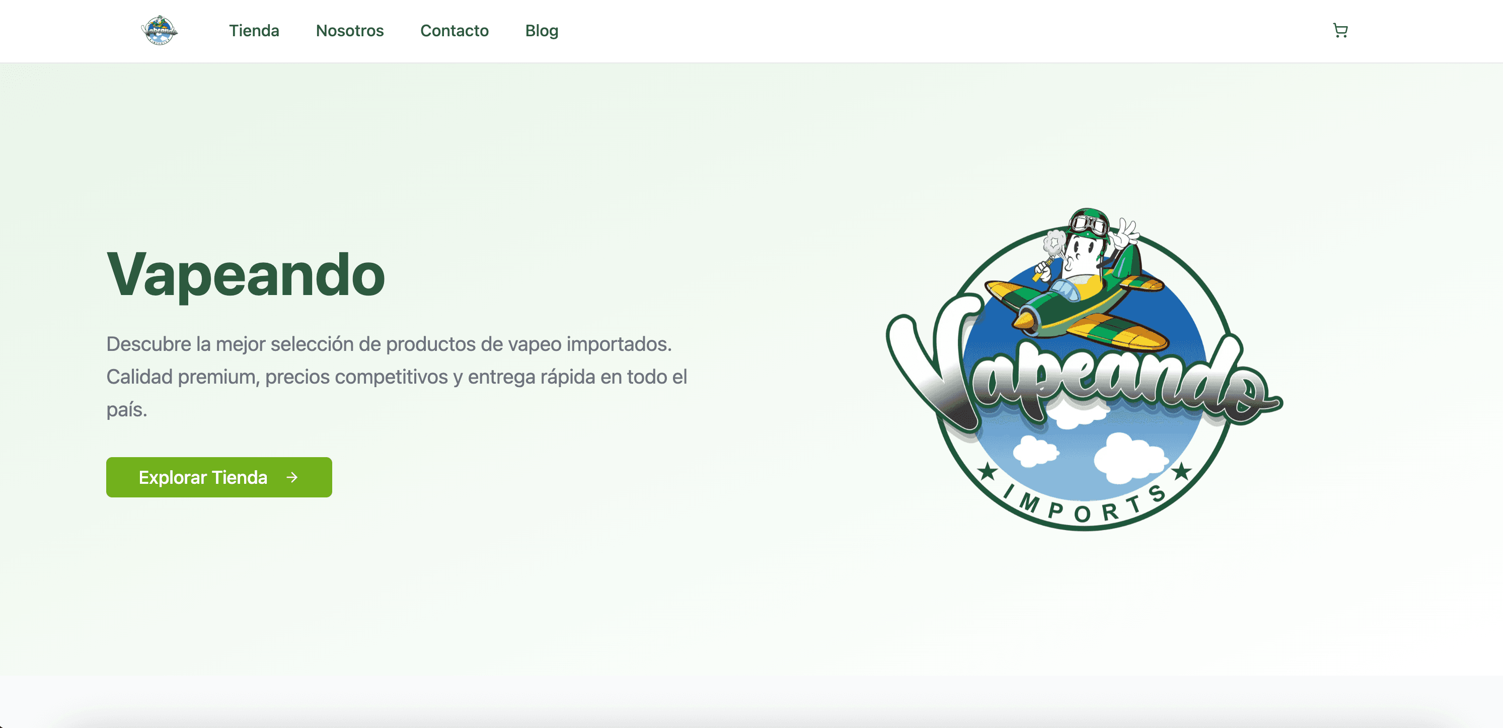 Captura del proyecto Vapeando Imports