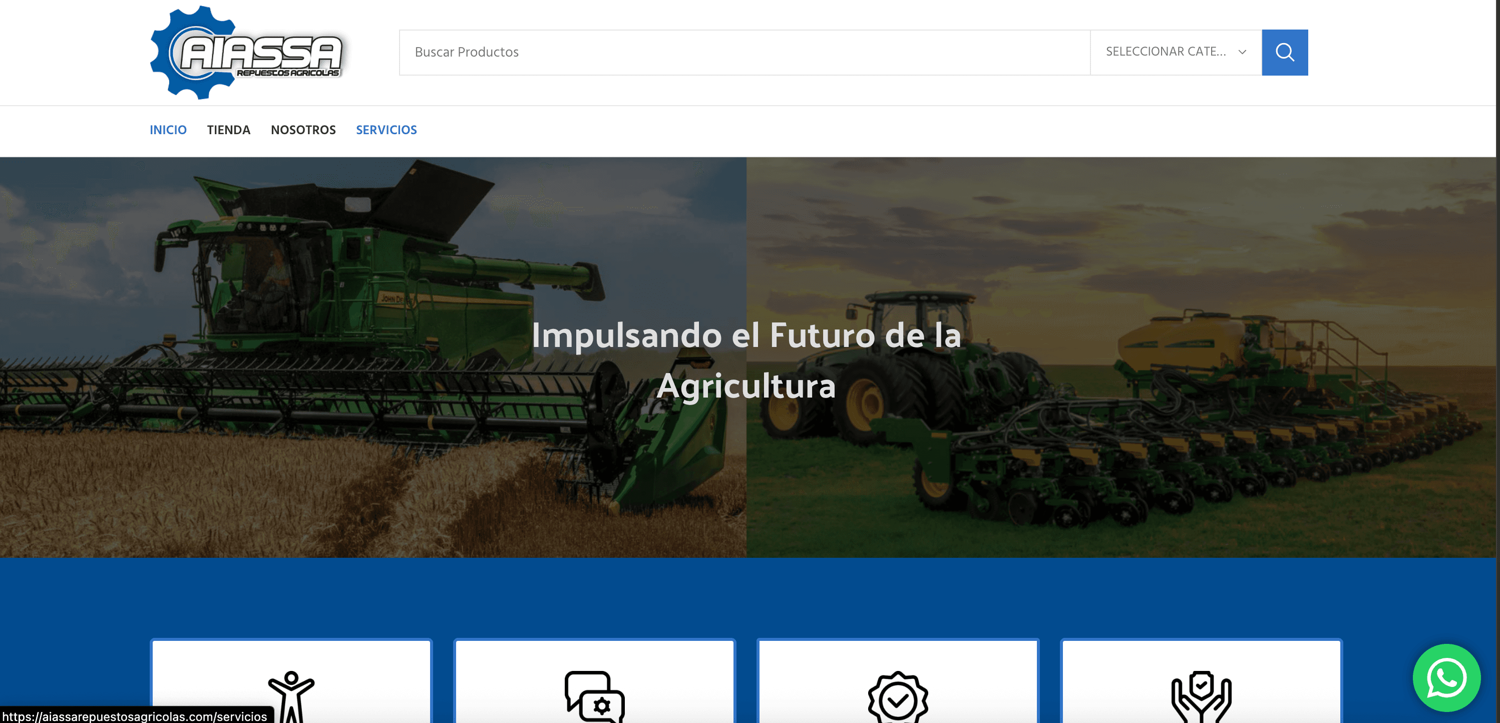 Captura del proyecto Aiassa Repuestos Agrícolas