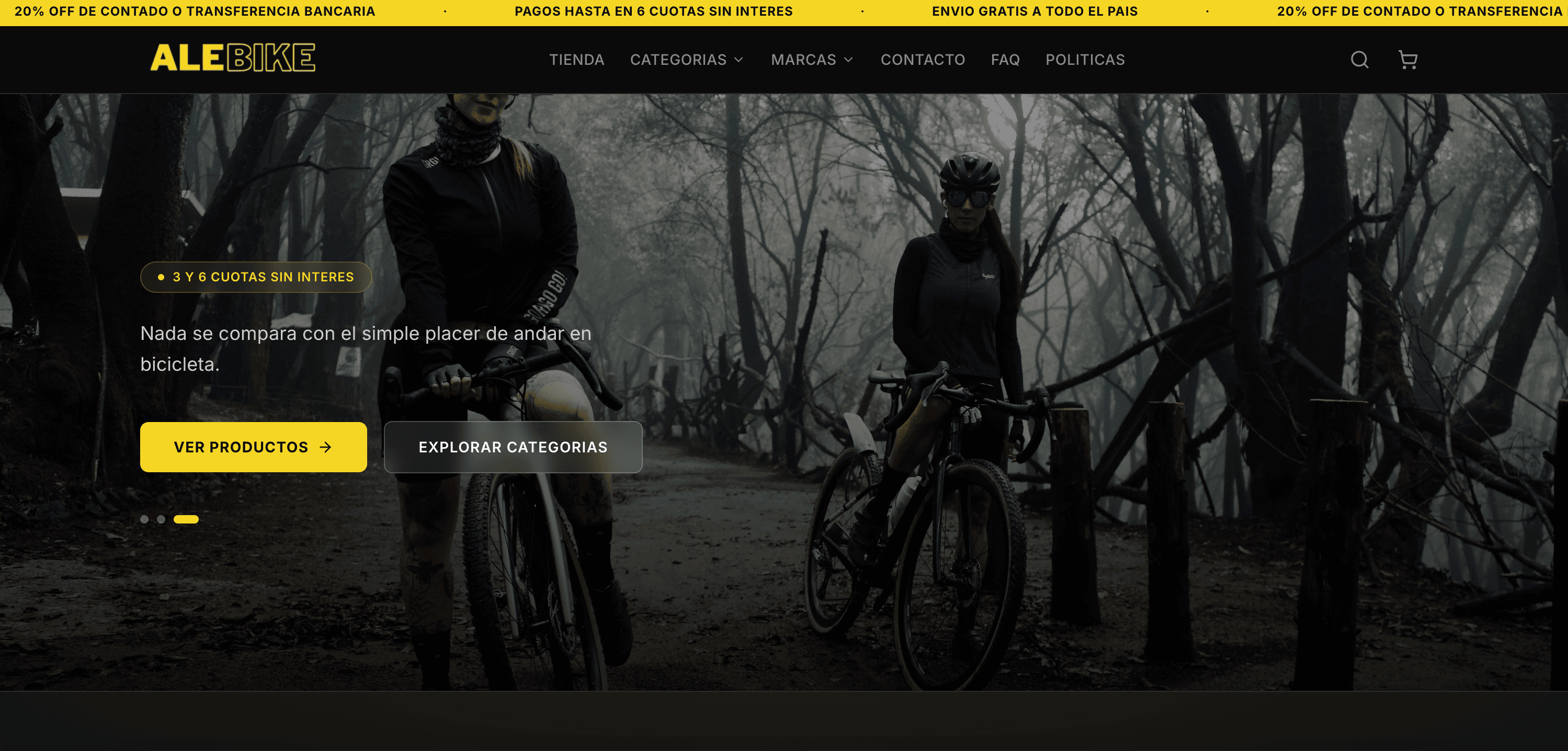 Captura del proyecto AleBike